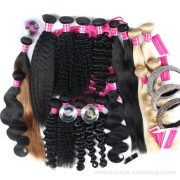 Factory price Healthy bouncy texture bundles human hair for biack woman sillky Virgin hair bundles double drawn hair bundles